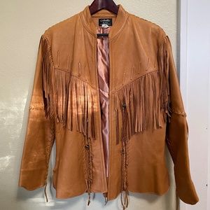 Fringed Leather Cowgirl Jacket